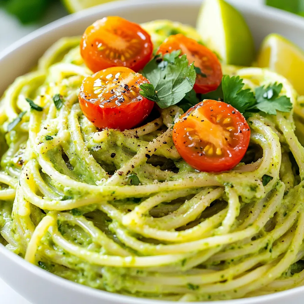 Creamy Avocado Lime Pasta Einfach und Köstlich