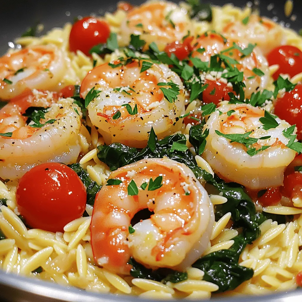 Creamy Garlic Butter Shrimp Orzo Einfache Köstlichkeit