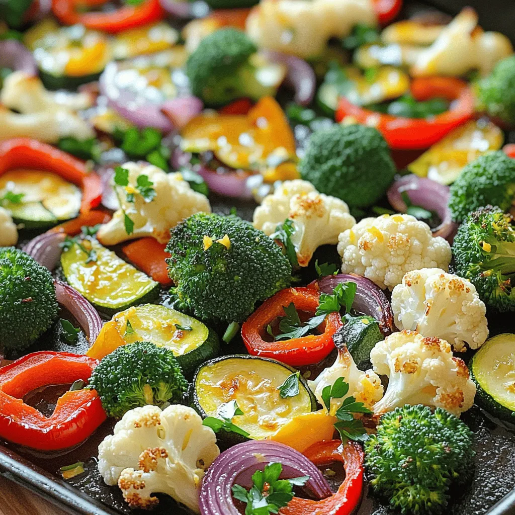 Lemon Garlic Roasted Veggies Einfaches und Gesundes Gericht