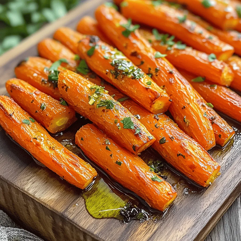 Garlic Herb Roasted Carrots Köstliches Rezept zum Genießen