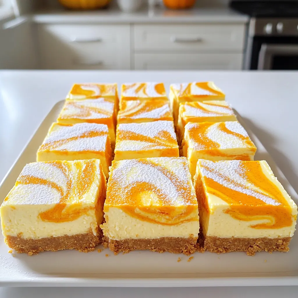 Kürbis Swirl Cheesecake Riegel Mit Leckerem Geschmack