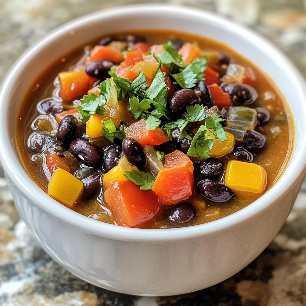Spicy Black Bean Soup Kräftige und gesunde Mahlzeit