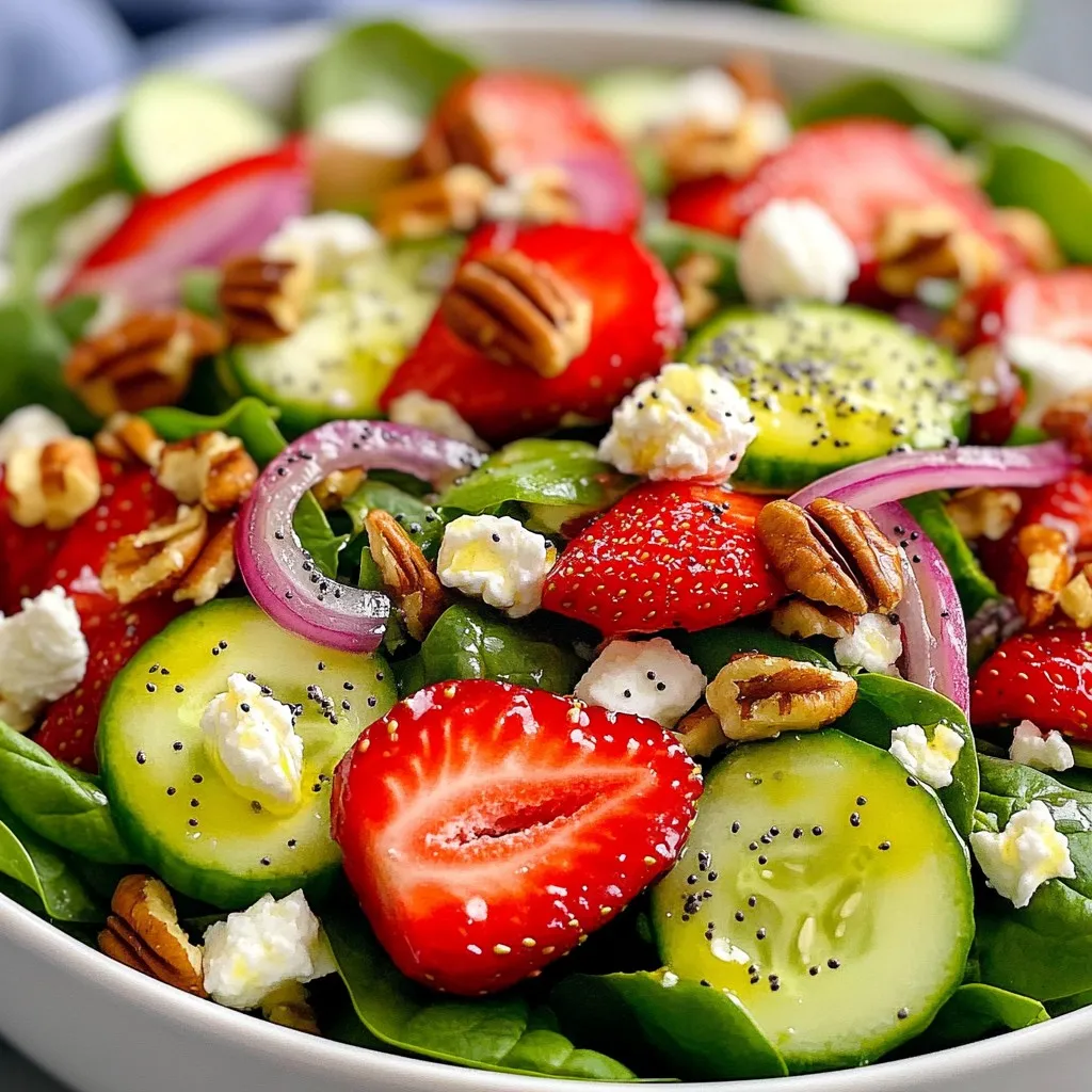 Strawberry Spinach Poppy Seed Salad Frisch und Gesund