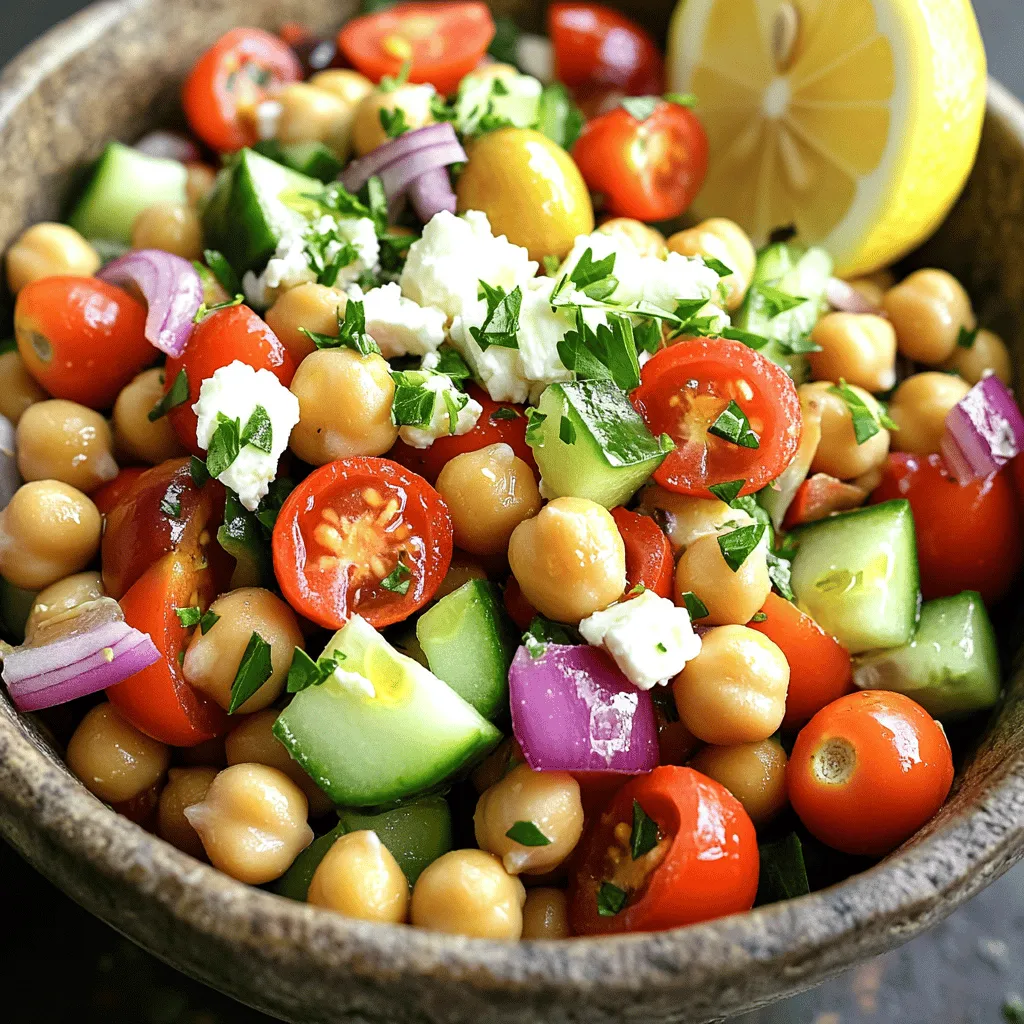 Mediterraner Kichererbsensalat Frisch und Knackig