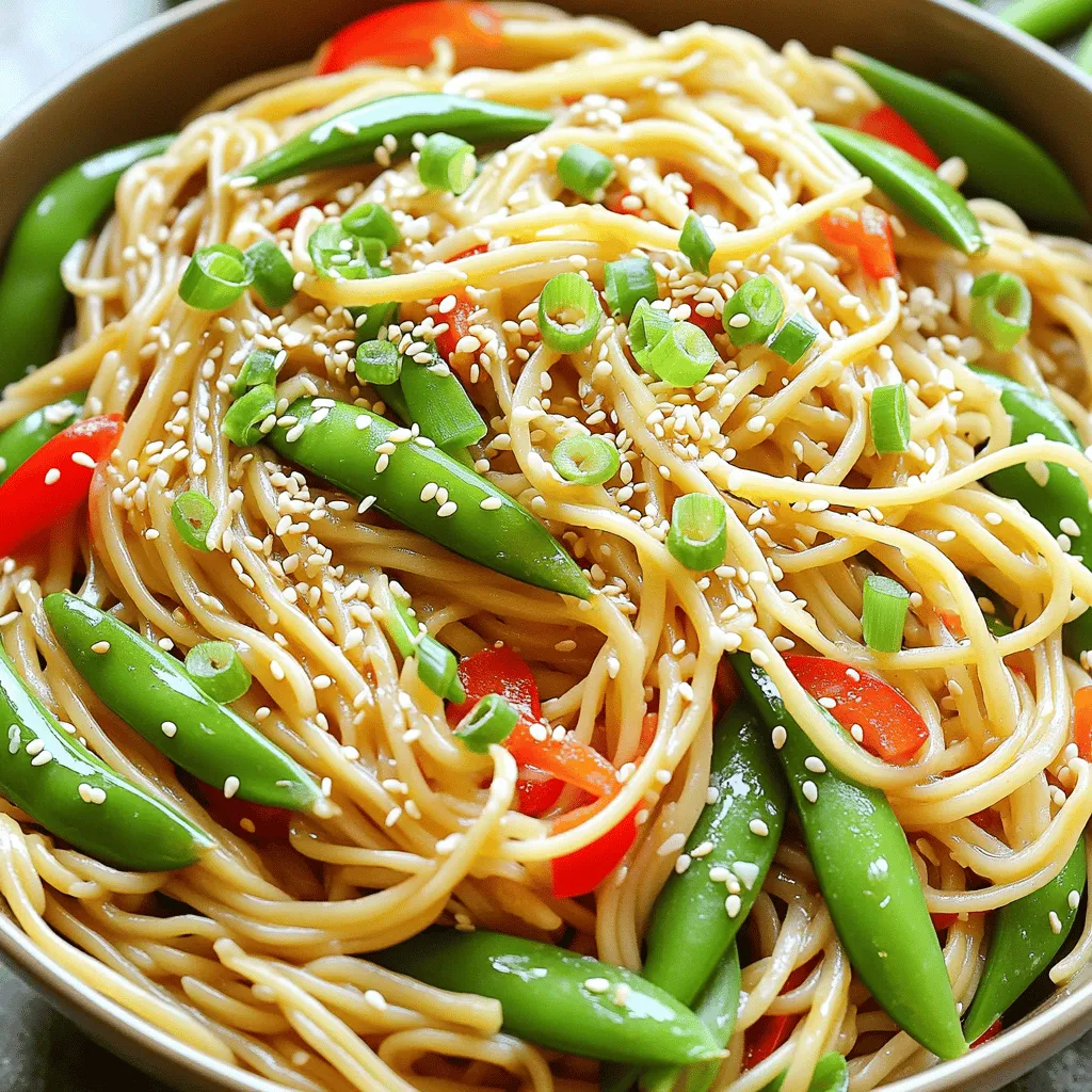 Minute Sesame Ginger Noodles Schnelle und leckere Mahlzeit