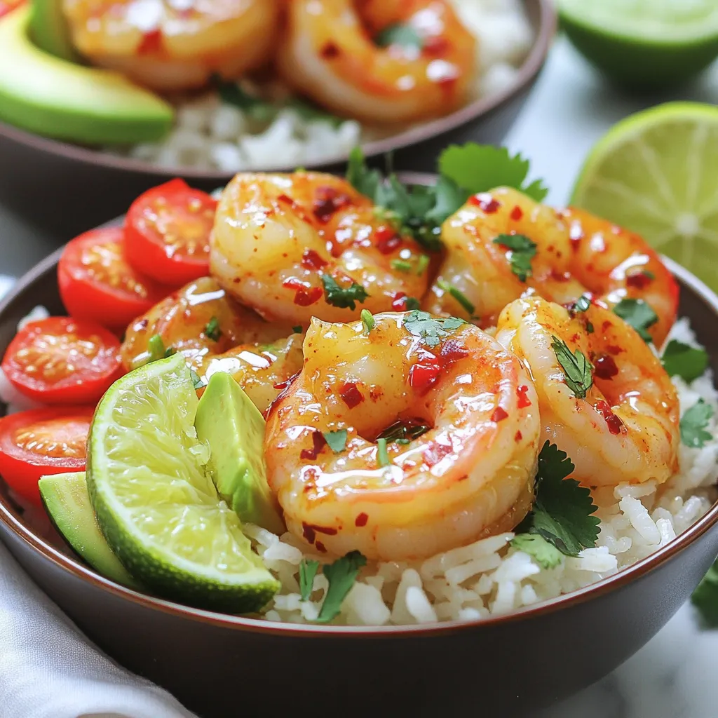 Garlic Chili Lime Shrimp Bowls Schnelle und einfache Mahlzeit