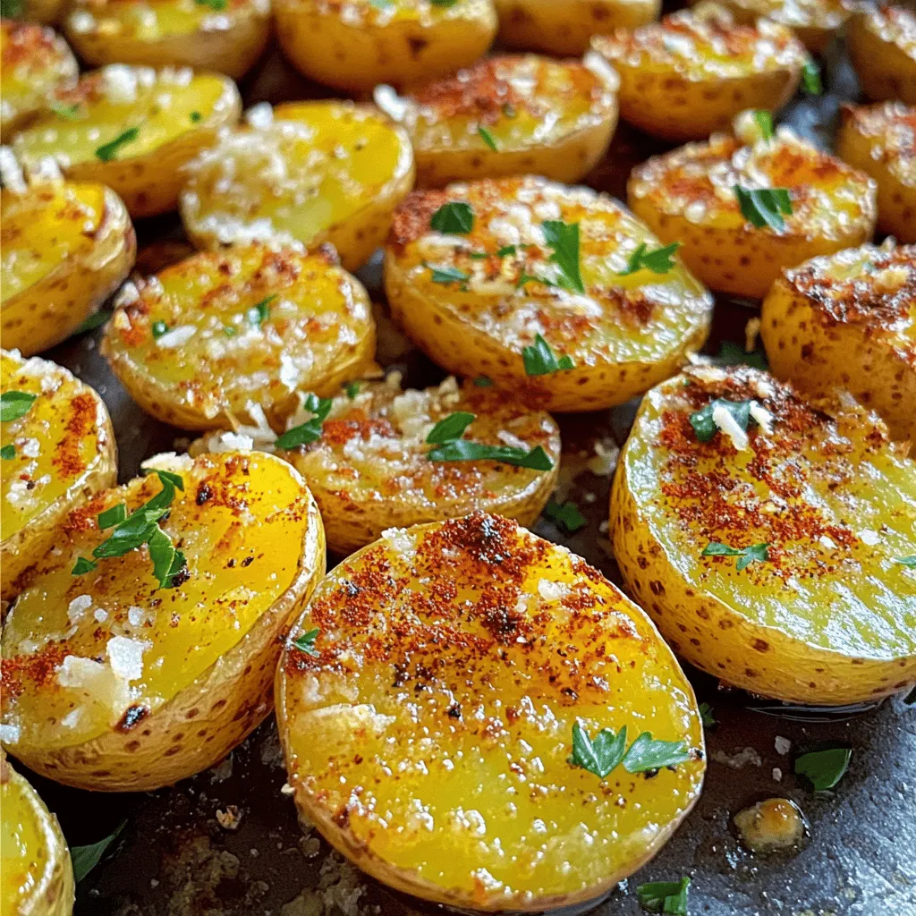 Crispy Parmesan Garlic Potatoes Air Fryer Rezept