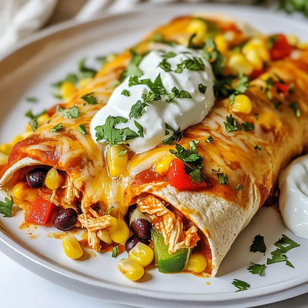 High Protein Chicken Enchiladas Lecker und Sättigend