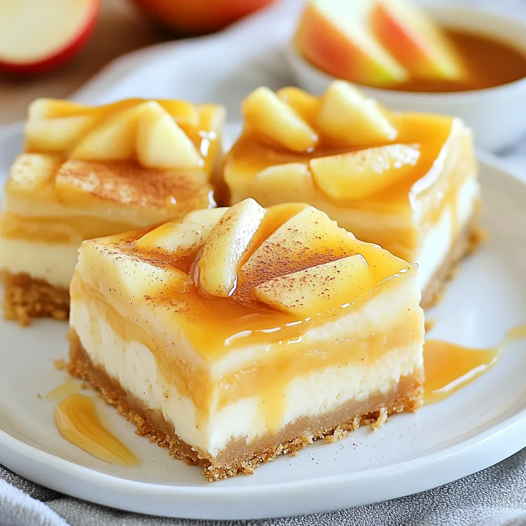 Caramel Apple Cheesecake Bars Lecker und Einfach