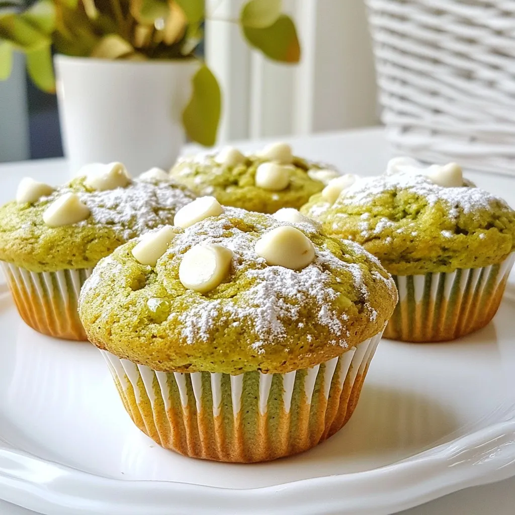 Matcha White Chocolate Muffins Leckerer Genuss