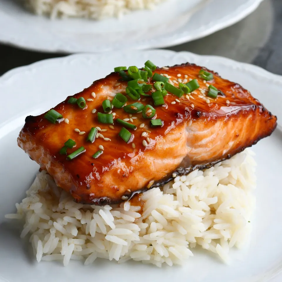 Honig-Knoblauch-Glasiertem Lachs Einfaches Rezept