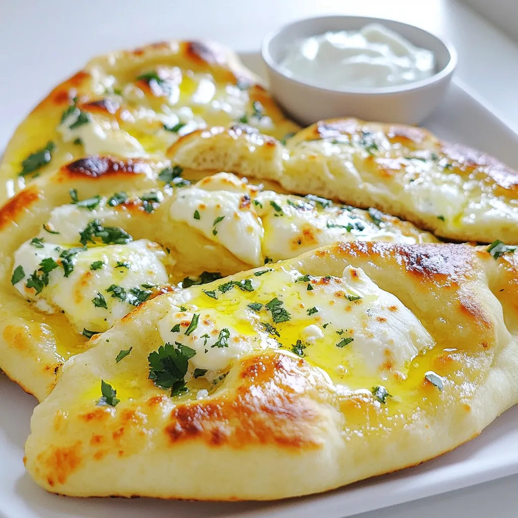 Käsegefüllte Knoblauch Naan Einfach und Lecker Rezept