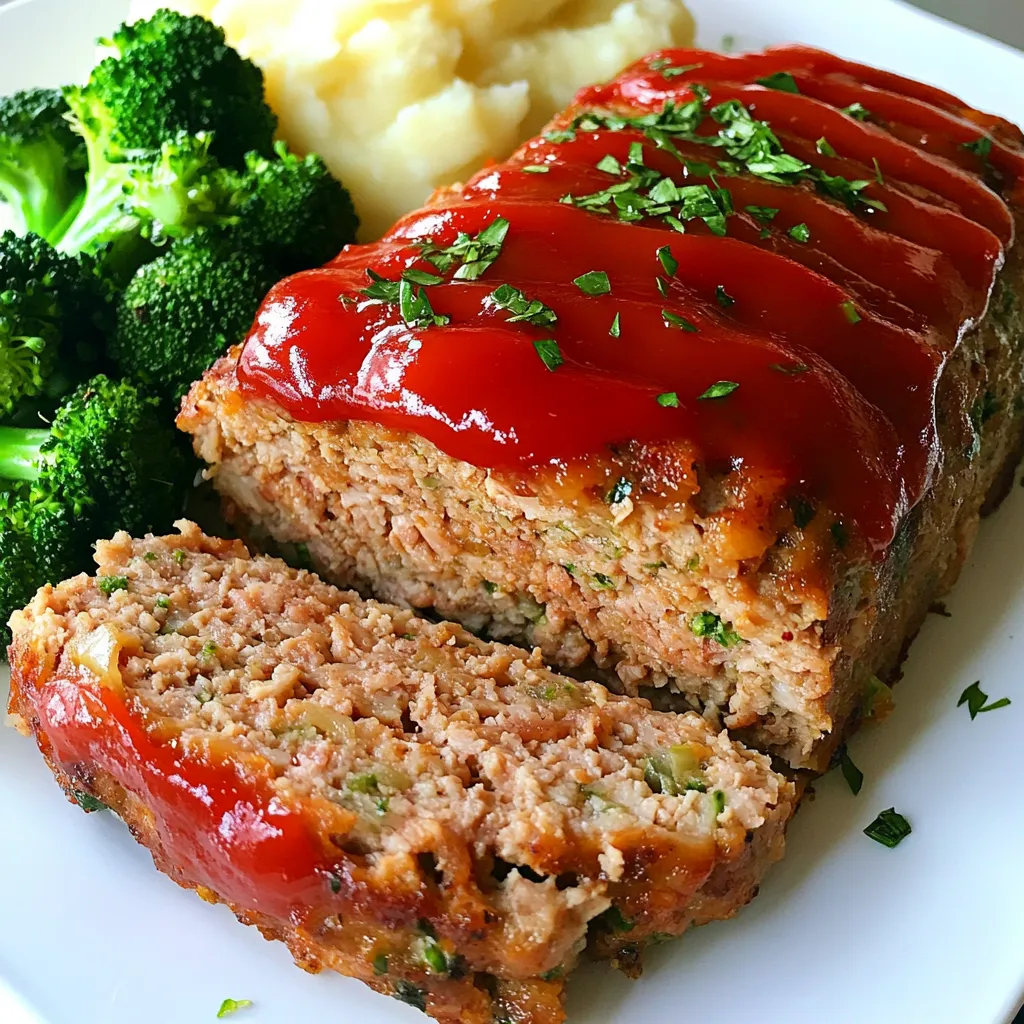 Garlic Herb Turkey Meatloaf Einfaches Rezept für Genuss