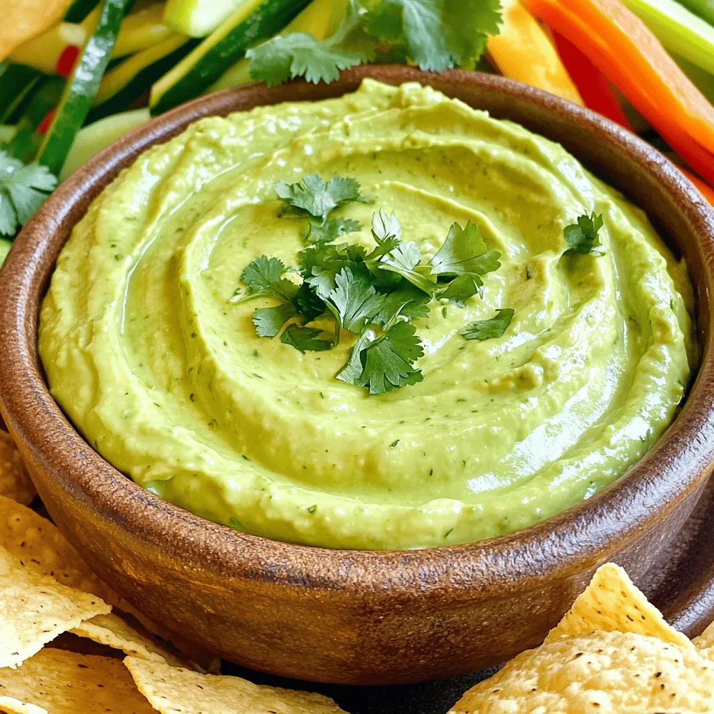 Creamy Avocado Cilantro Dip Frisch und Einfach Genießen