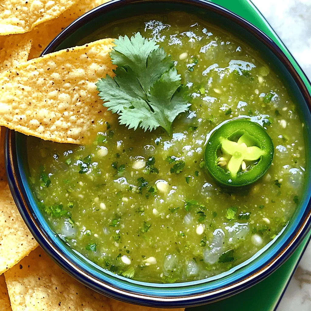 Homemade Salsa Verde Kraftvolle Geschmackskombination