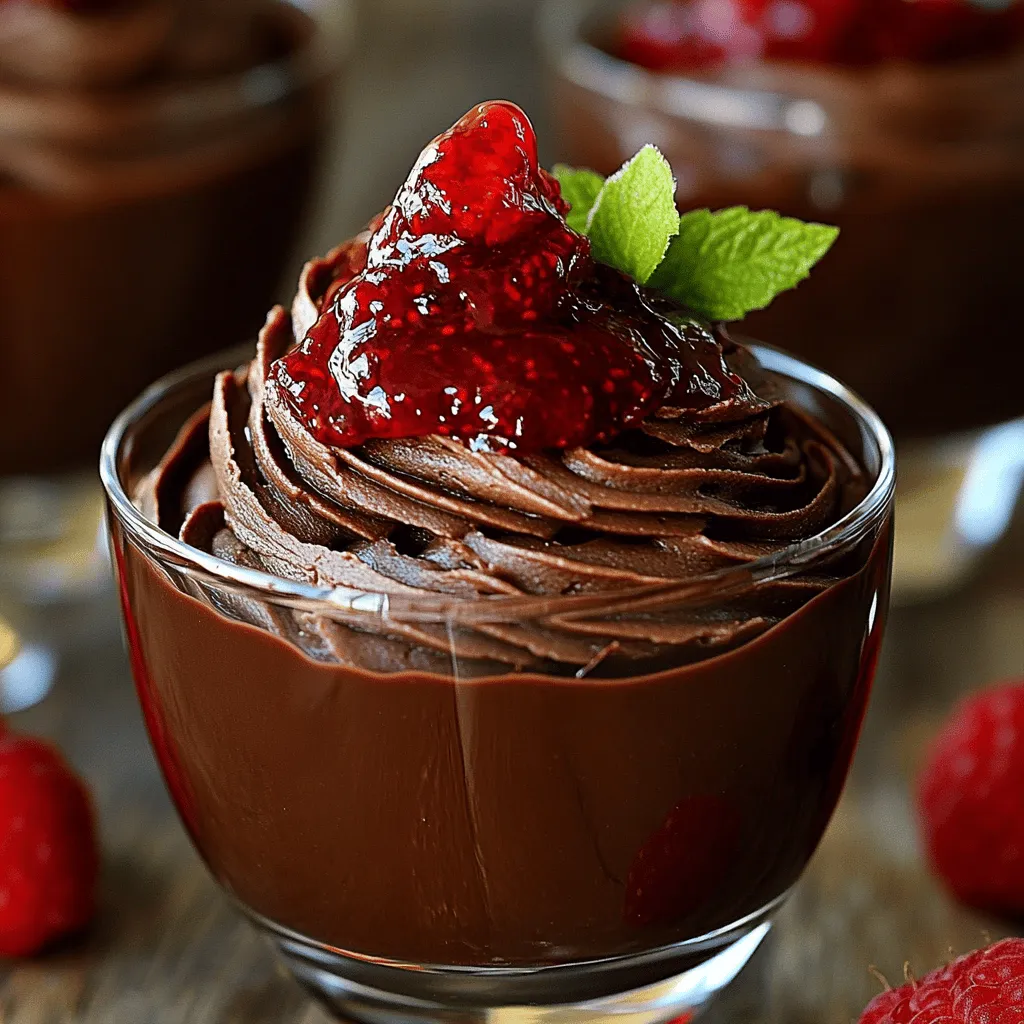 Um ein leckeres Schokoladenmousse mit Himbeersauce zu machen, braucht man einige Zutaten. Für die Schokoladenmousse benötigen Sie 200 g dunkle Schokolade, 3 große Eier, 2 EL Zucker, 1 Prise Salz und 300 ml Schlagsahne. Die Himbeersauce erfordert 200 g frische Himbeeren, 2 EL Honig und 1 TL Zitronensaft. Diese Zutaten sind einfach zu finden und machen das Dessert besonders.