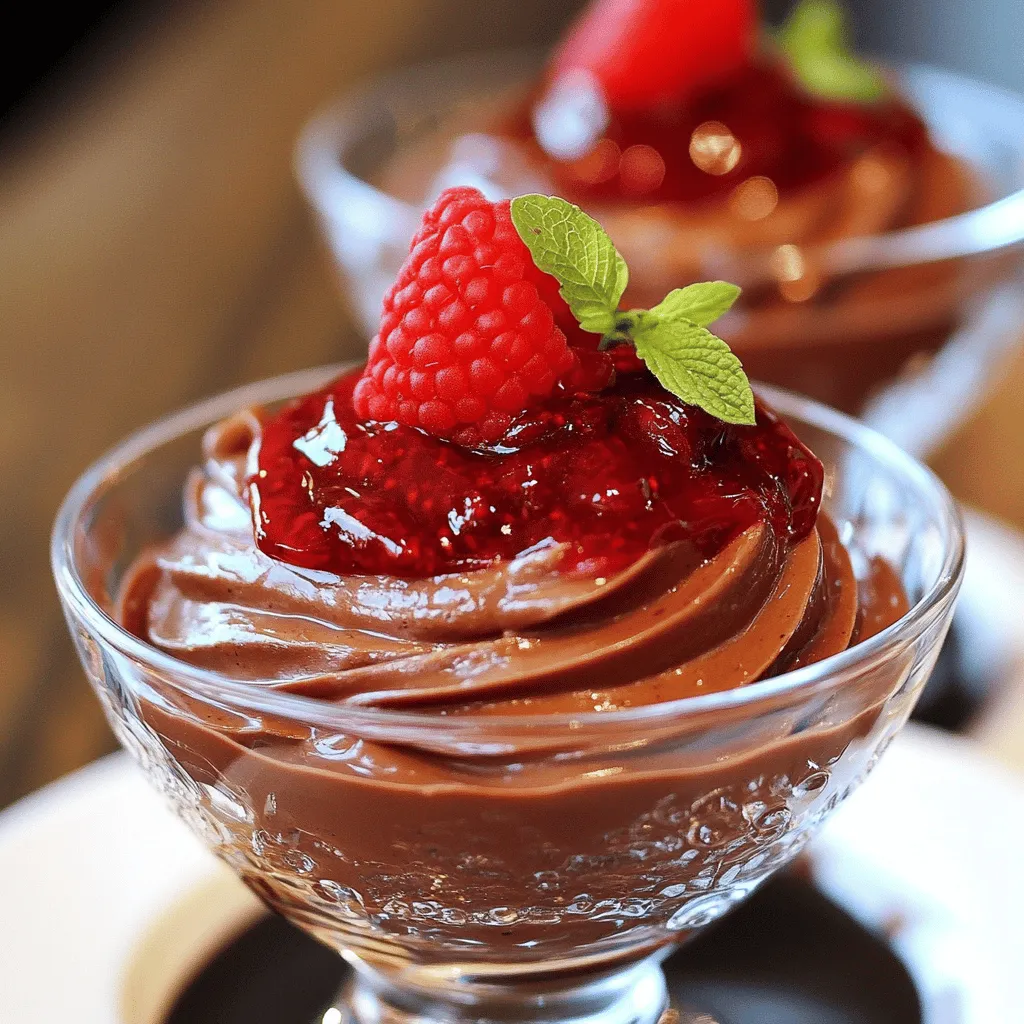 Schokoladenmousse mit Himbeersauce Lecker und Cremig