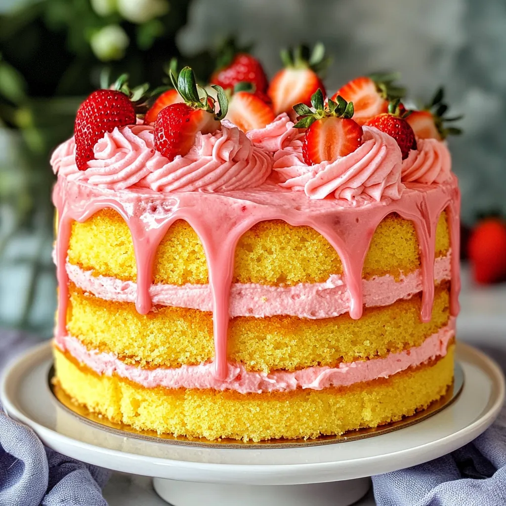 Strawberry Lemonade Cake Lecker und Erfrischend