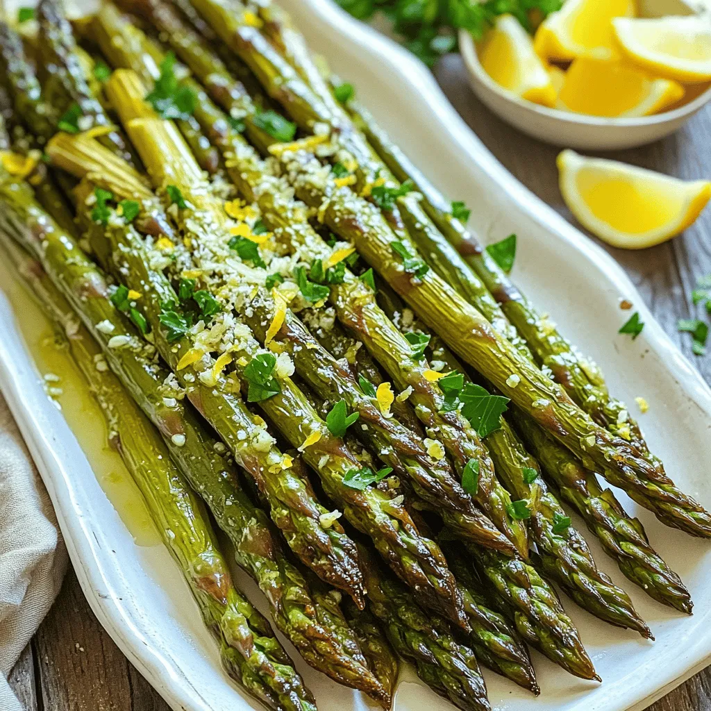 Lemon Garlic Roasted Asparagus Einfaches Rezept