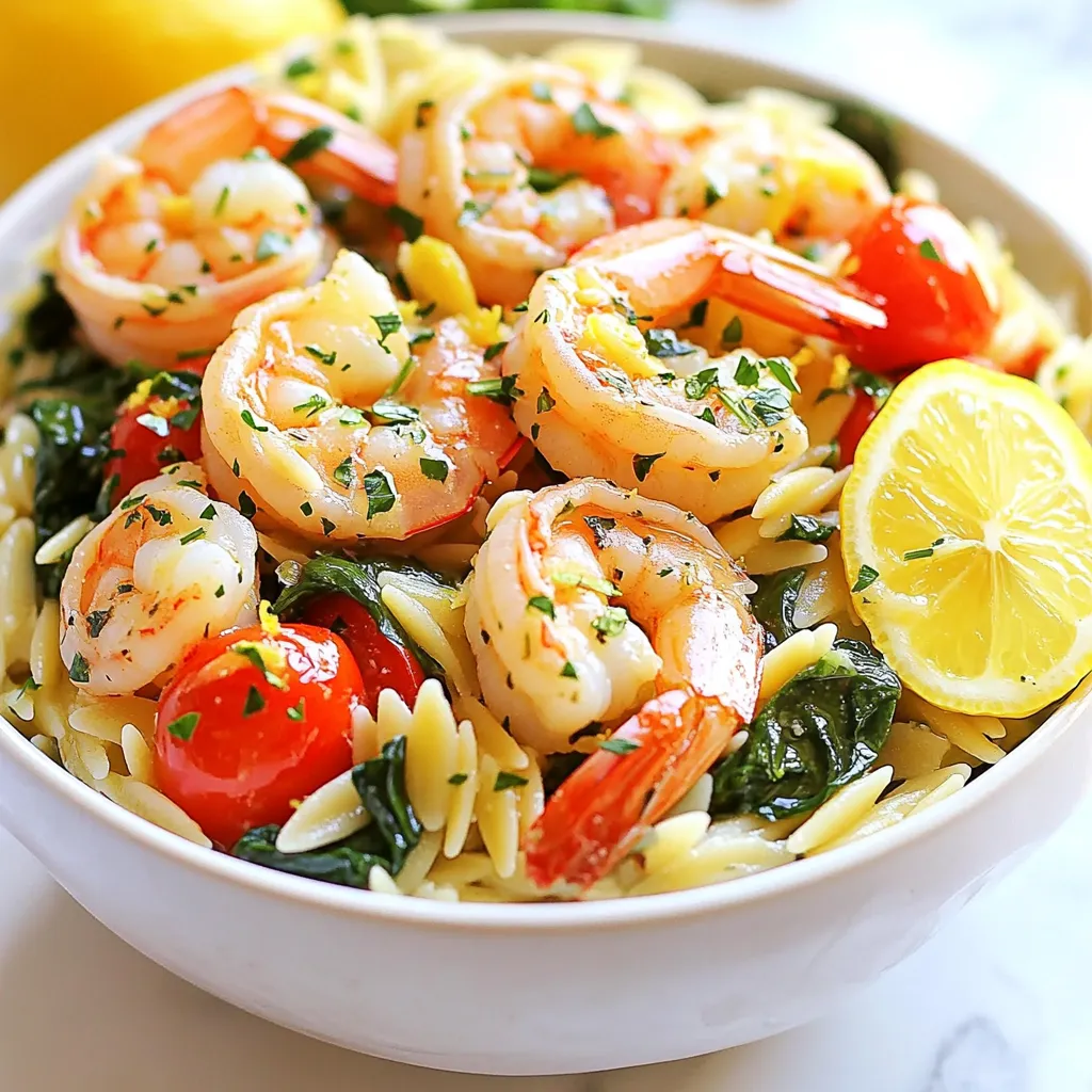 Knoblauchbutter-Garnelen-Orzo Einfach und lecker Rezept