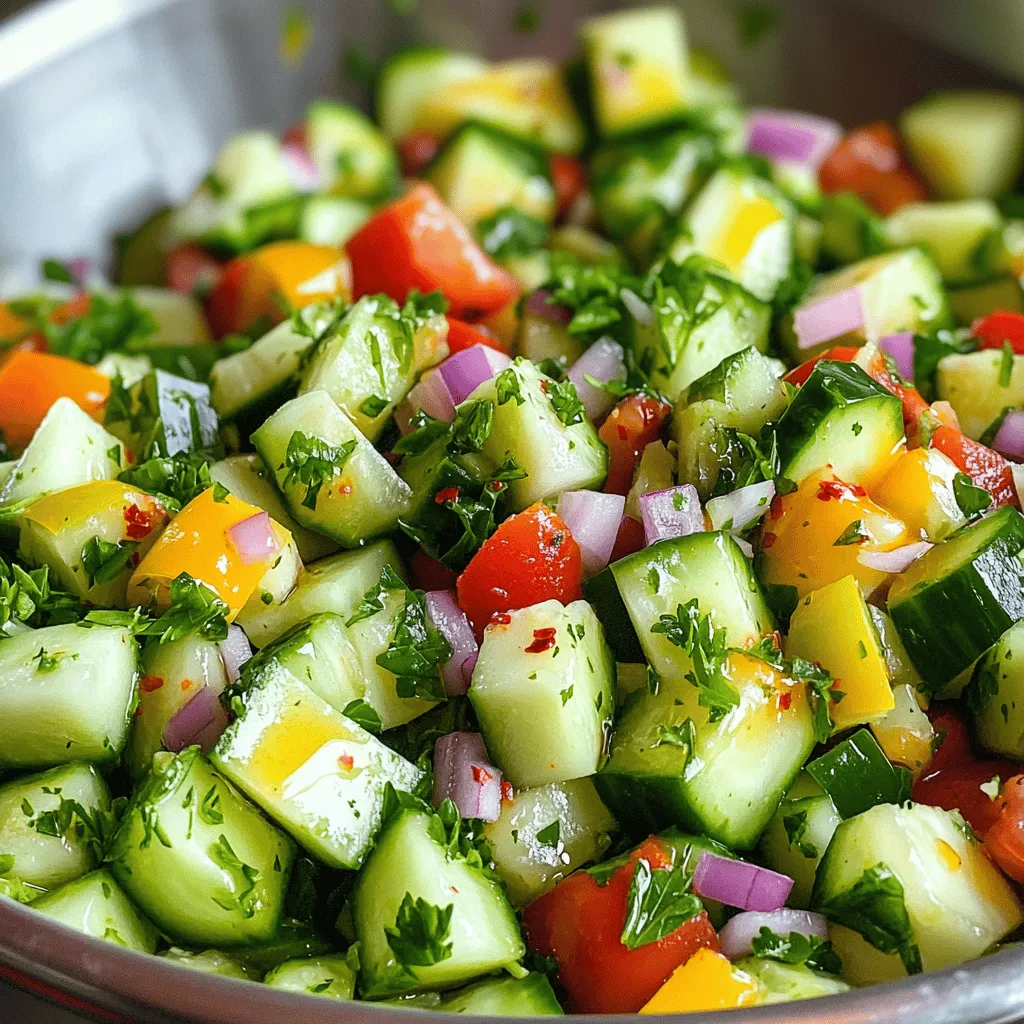 Gurken-Tomaten-Salat Frisch und Zesty Genuss