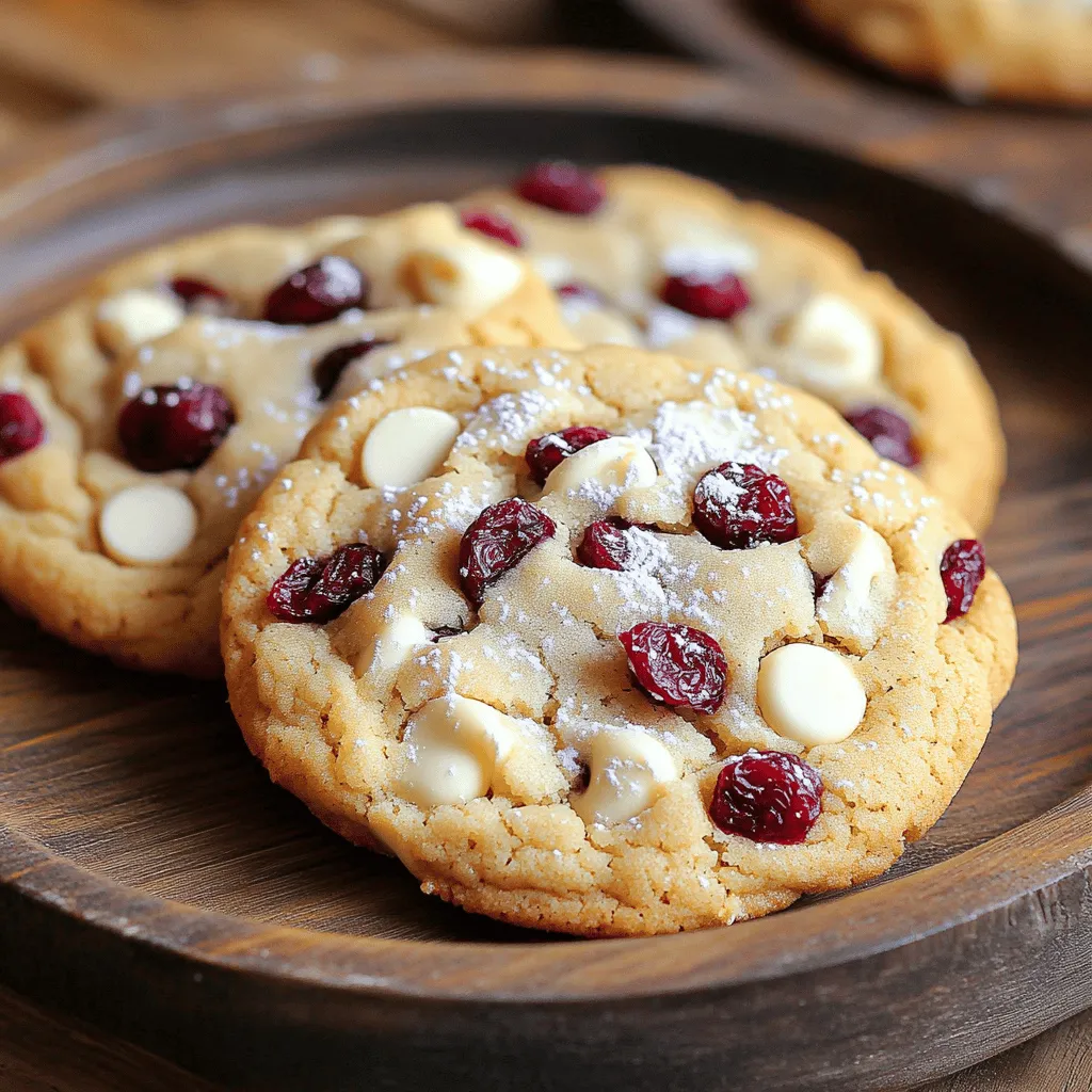 Weiße Schokoladen-Cranberry-Kekse einfache Nascherei
