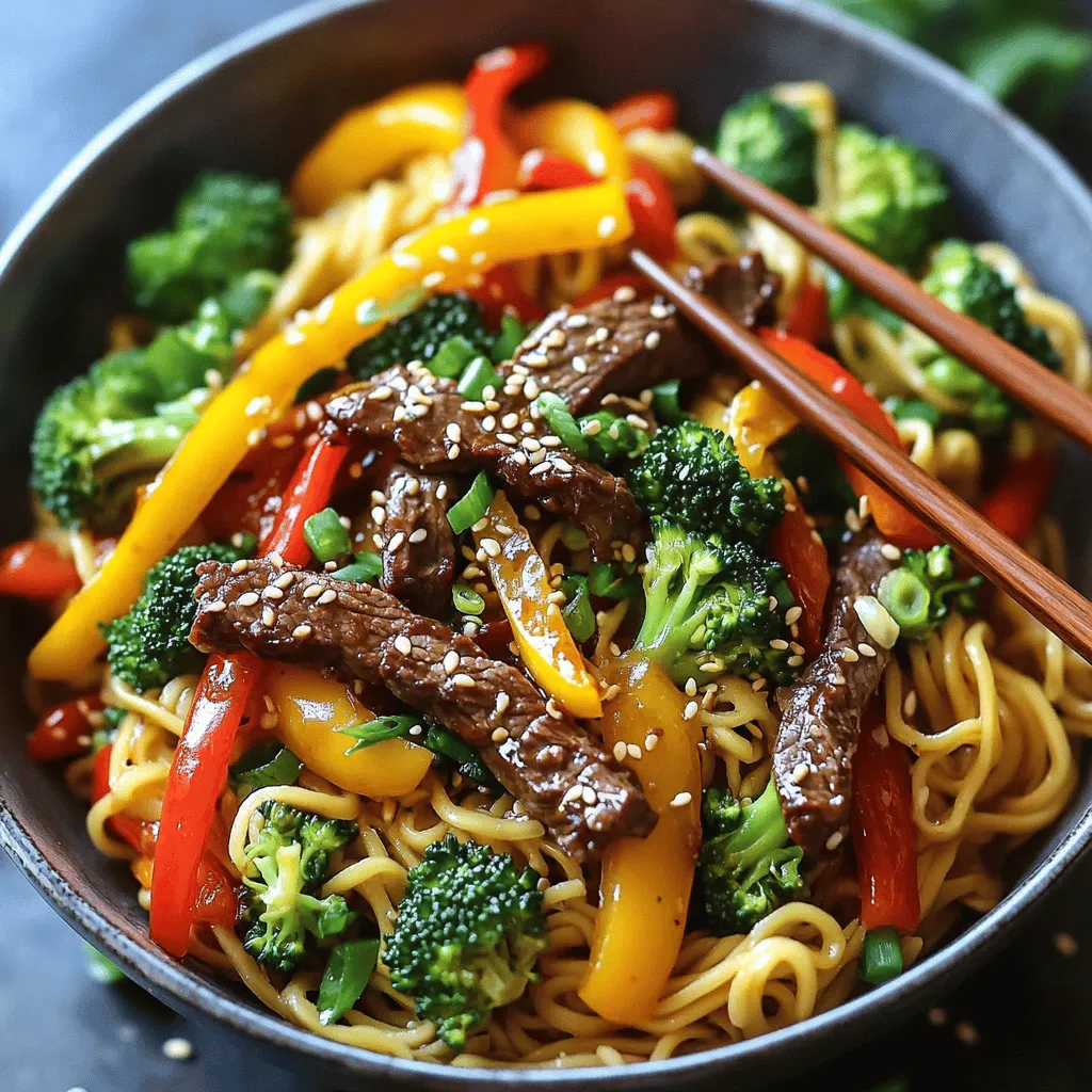 Beef Noodle Stir Fry Einfach und Lecker Rezept