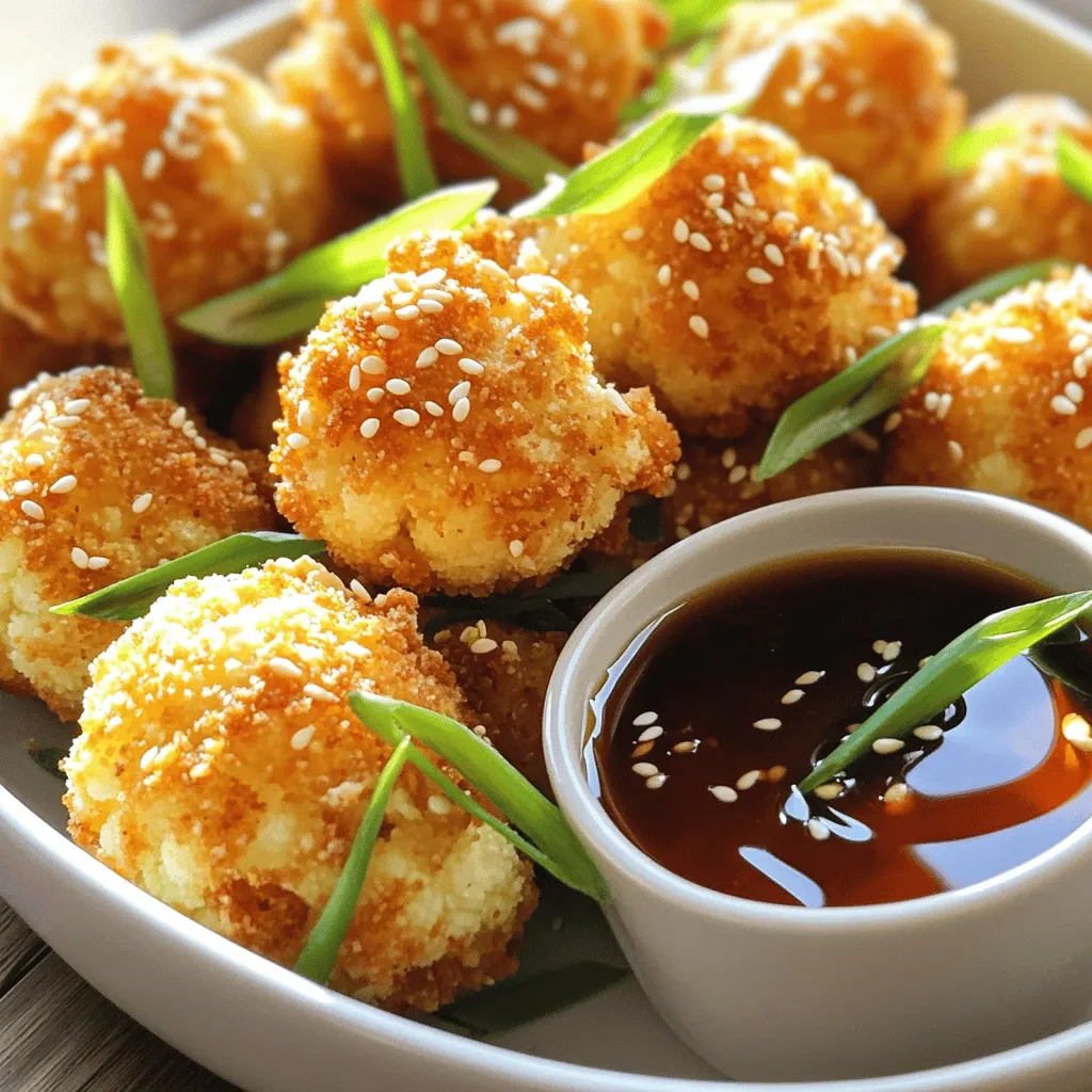 Crispy Sesame Cauliflower Bites Ideale Snackidee