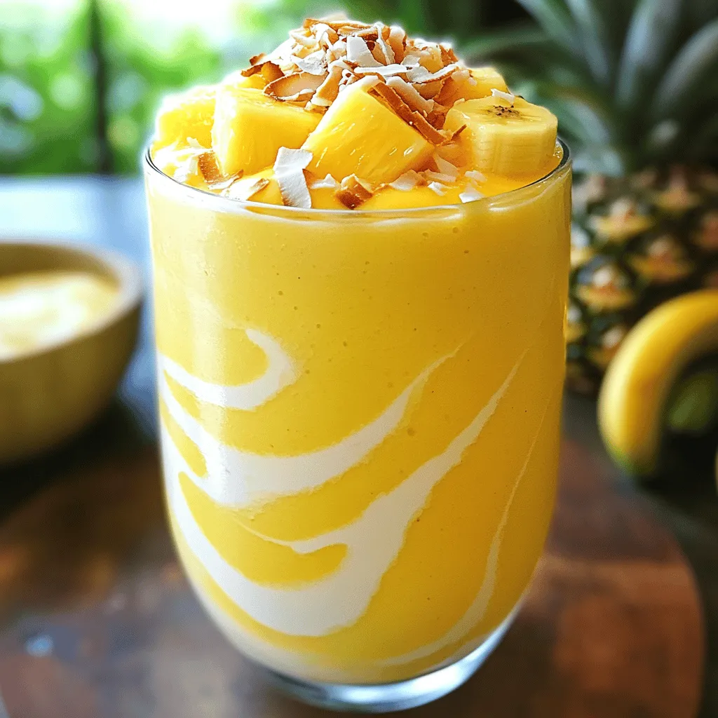Pineapple Coconut Smoothie Einfache und leckere Mischung