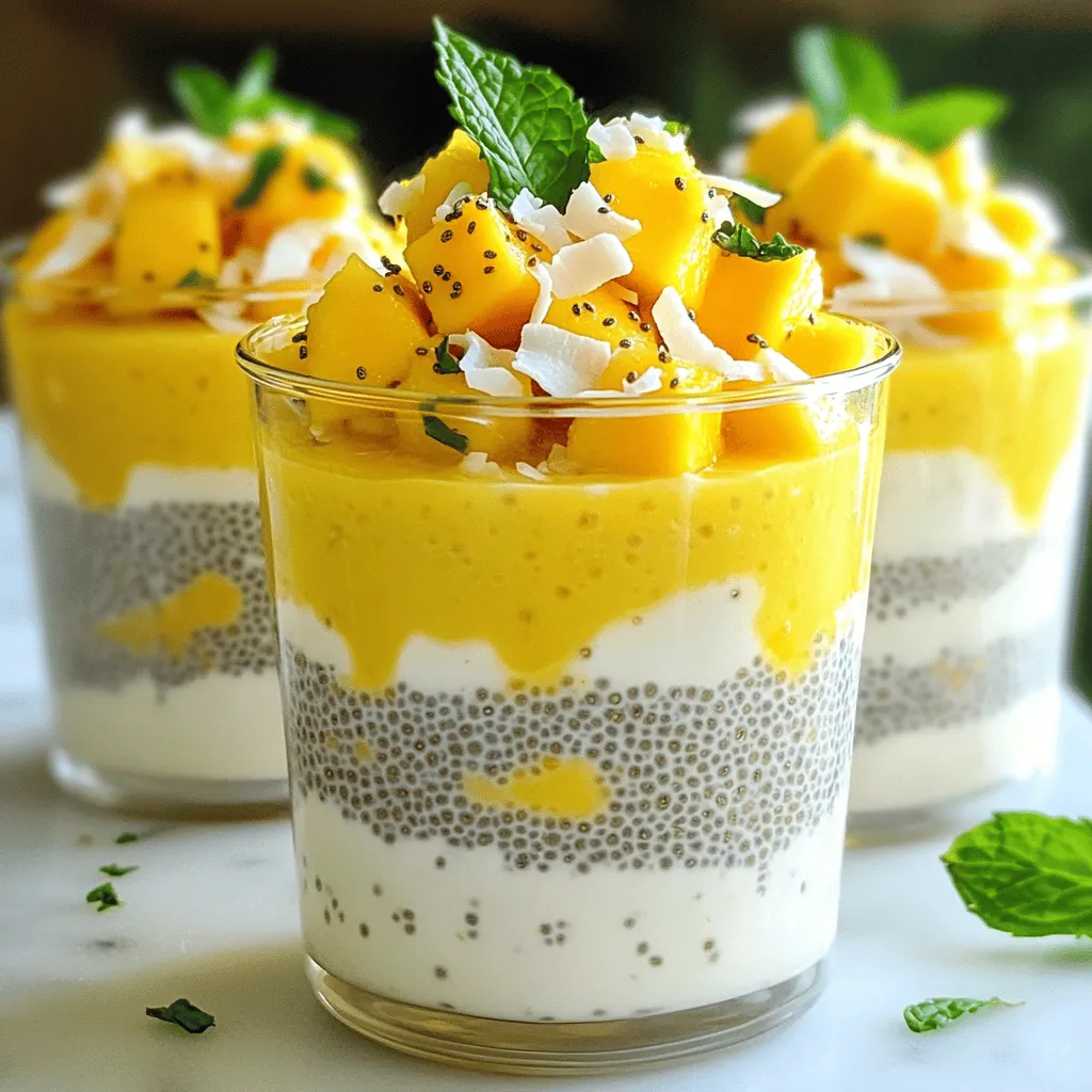 Mango Coconut Chia Pudding Frisch und Einfach Zubereiten
