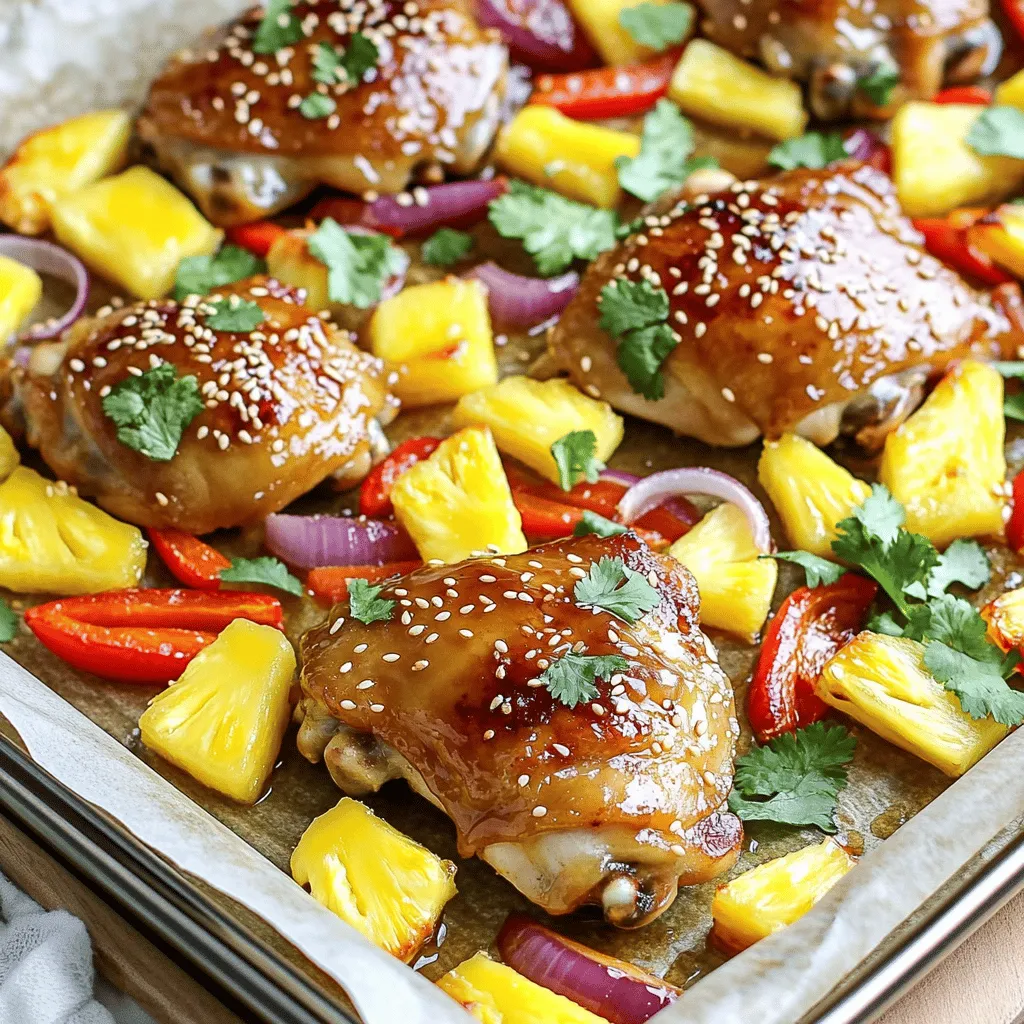 Köstliches Sheet Pan Hawaiian Chicken Einfaches Rezept
