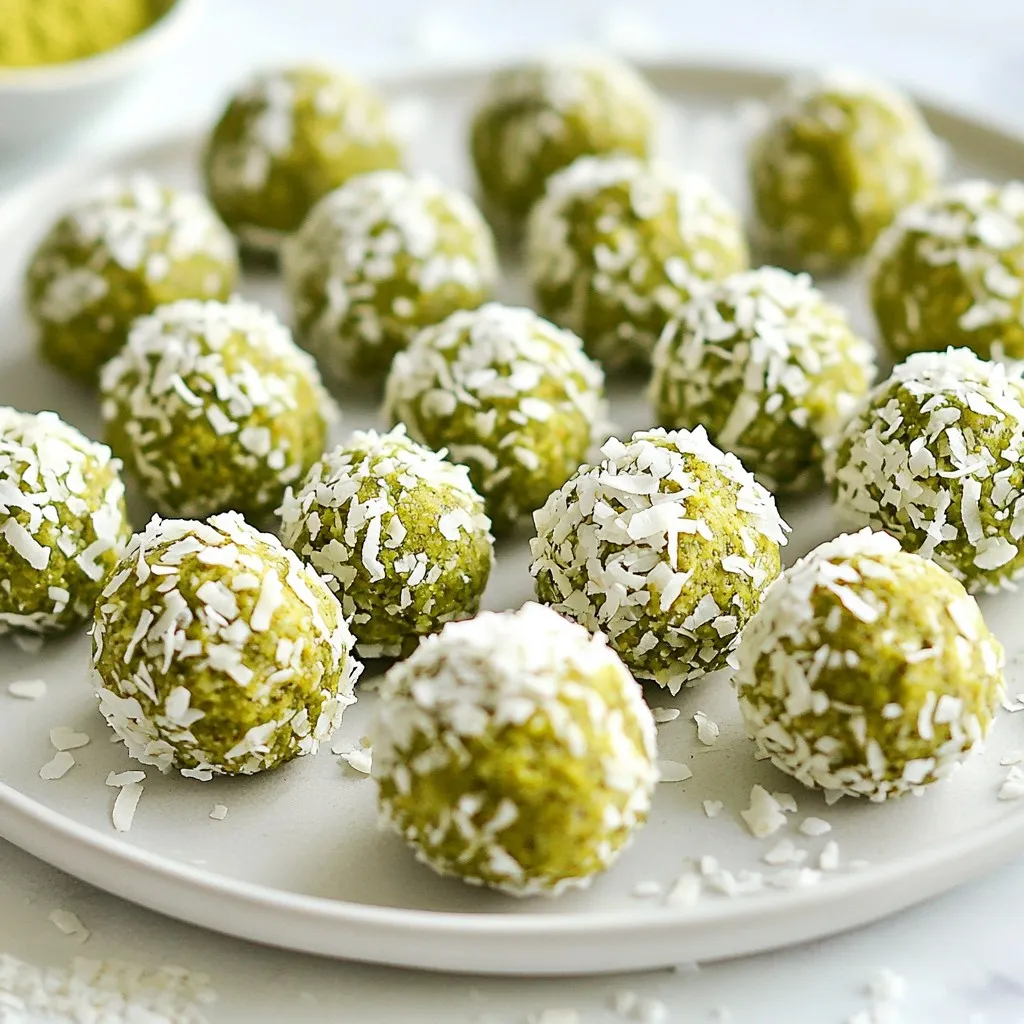 Matcha Coconut Energy Balls für gesunde Energie