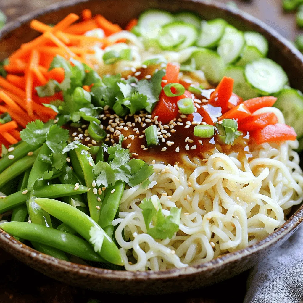 Sesame Ginger Noodle Bowls Schmackhafte Mahlzeit Zubereiten