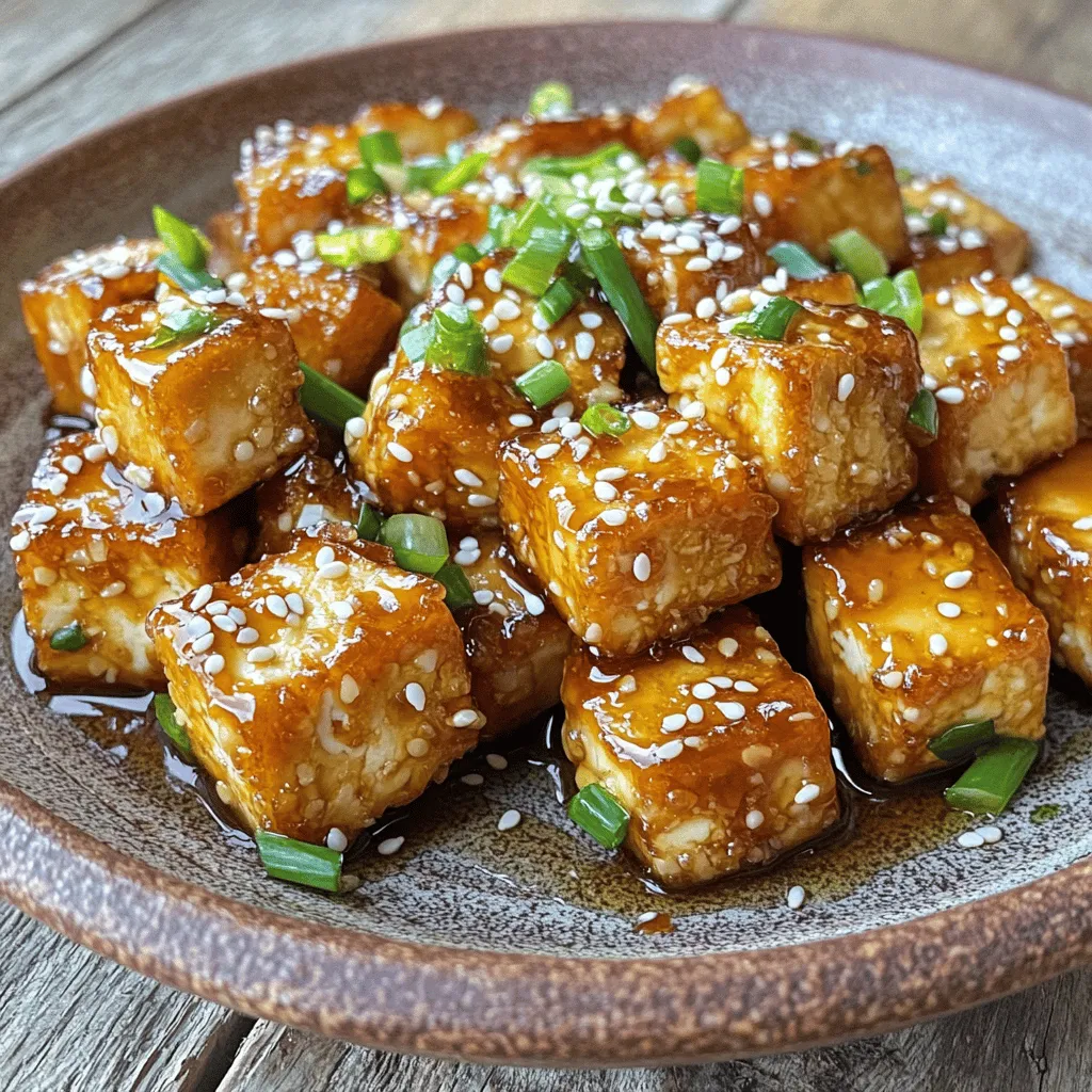 Knuspriger Honey Garlic Tofu Crispy Air Fryer Genuss