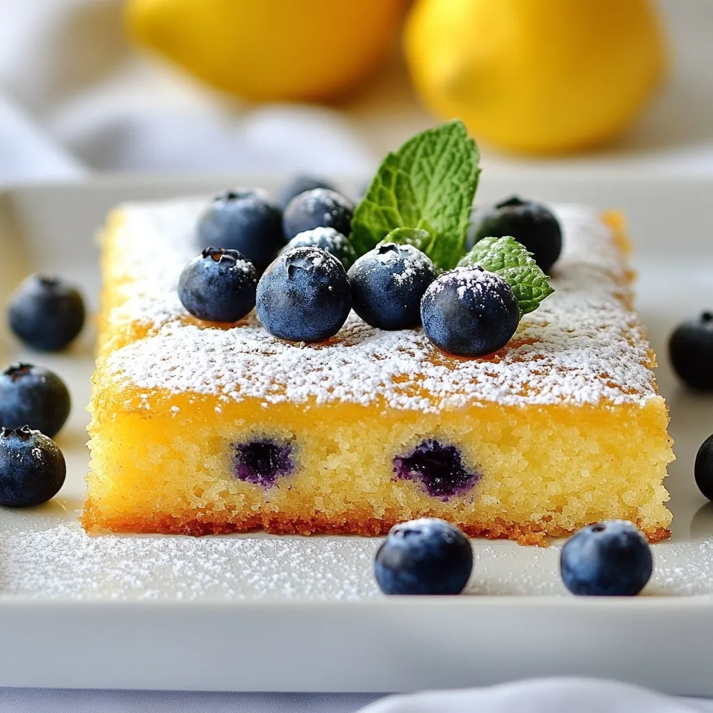 Leckere Zitronen-Heidelbeer-Sheet Cake Rezept