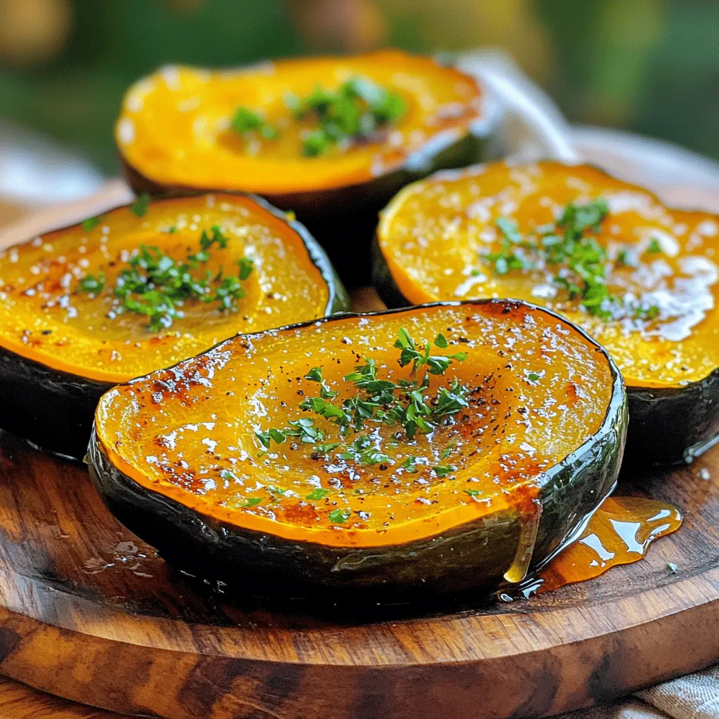 Knoblauchbutter-gerösteter Eichelkürbis köstlich zubereiten