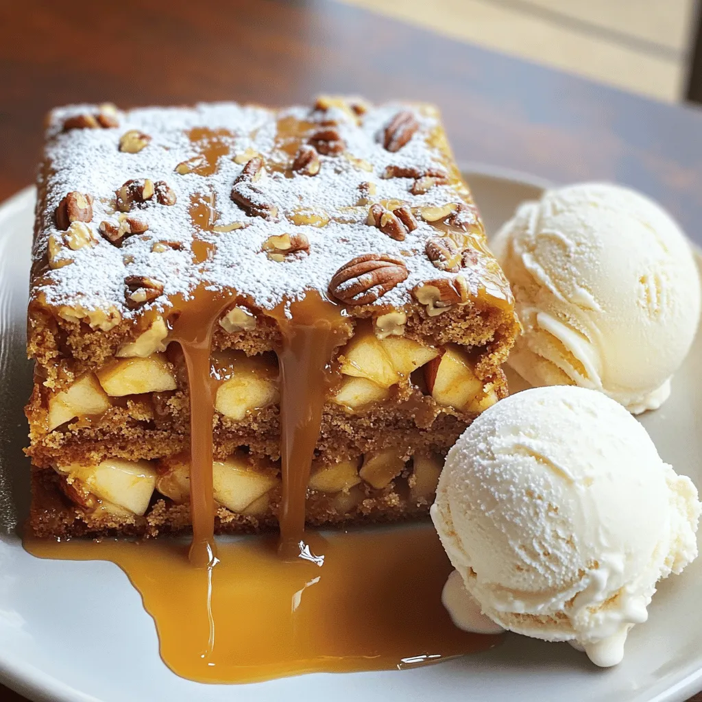 Karamell-Apfel-Pekannuss-Kuchen Einfach und Lecker