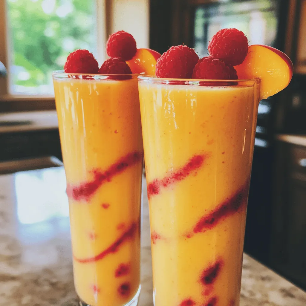 Peach Melba Smoothie Frisch und Erfrischend Genießen