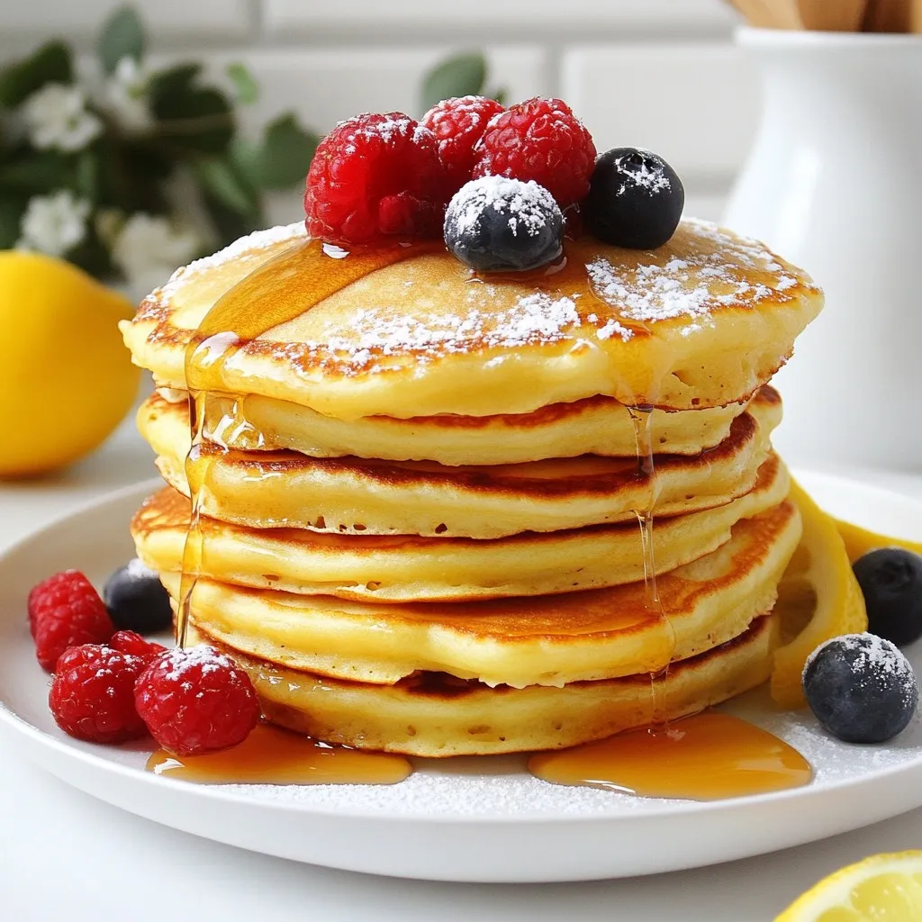 Lemon Ricotta Pancakes Frisch und Einfach Zubereiten