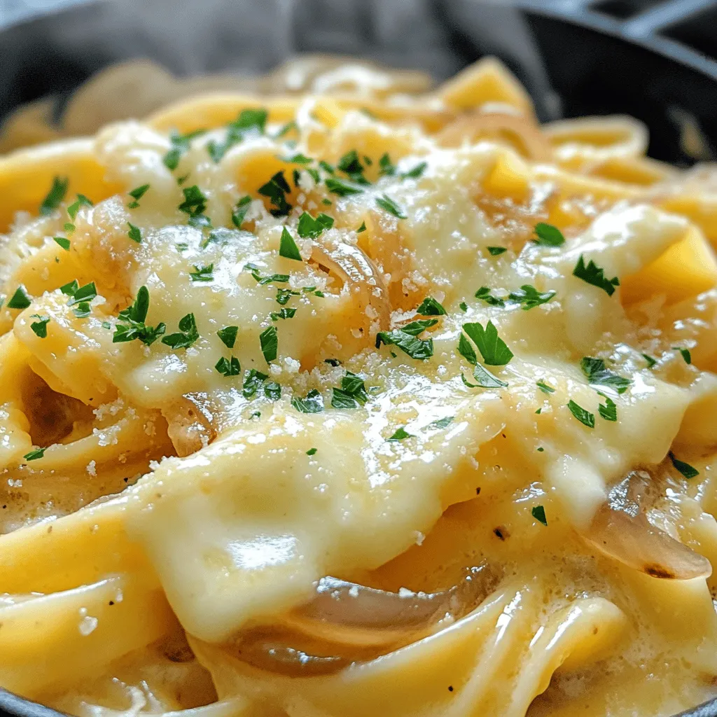 One Pot French Onion Pasta Schnelle und köstliche Mahlzeit
