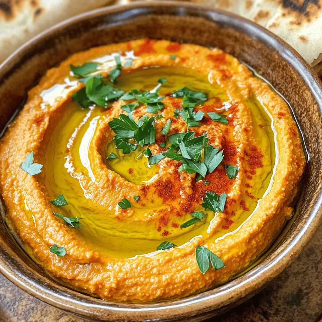 Roasted Red Pepper Hummus Einfaches Rezept entdecken