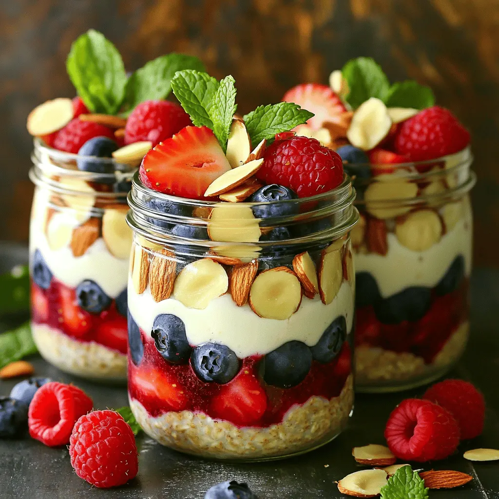Berry Almond Overnight Oats Gesunde und Einfache Mahlzeit