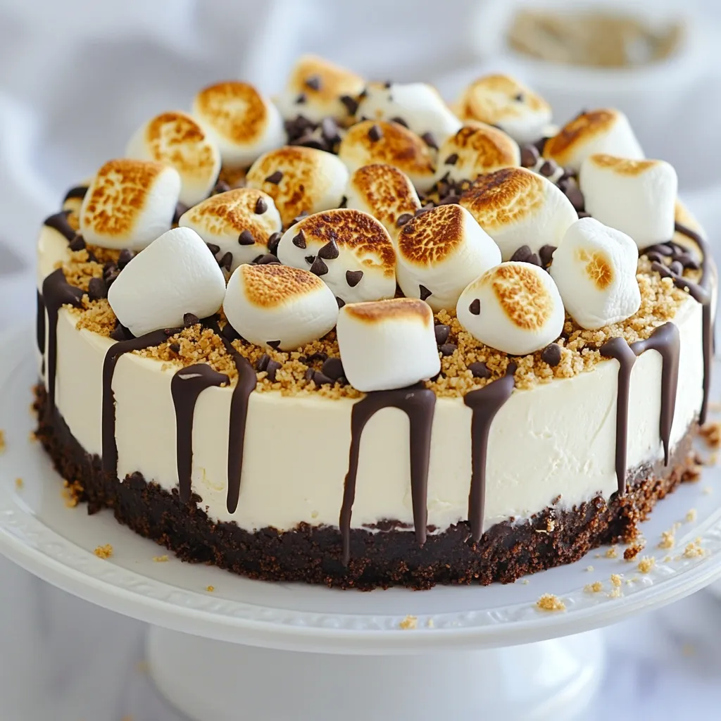 S’mores No Bake Cheesecake Einfache und leckere Idee