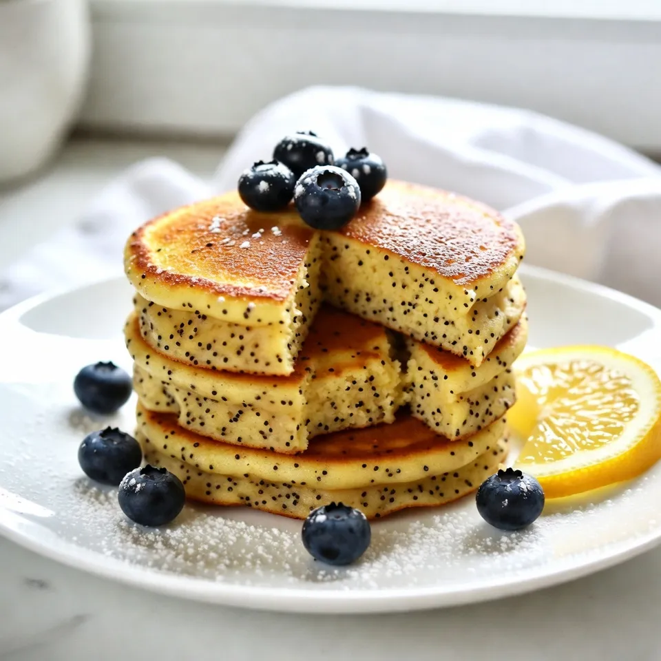 Lemon Poppy Seed Pancakes Frisch und Einfach Zubereiten