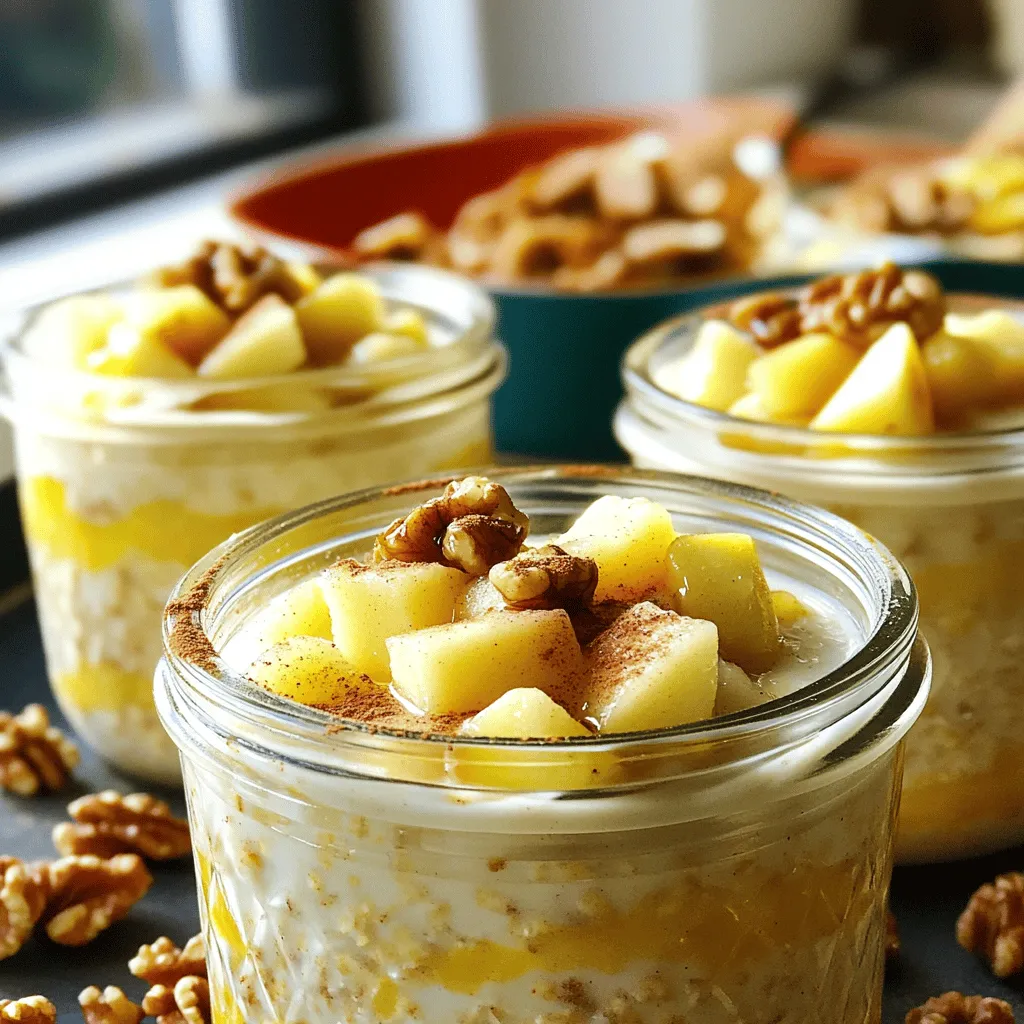 Apfelkuchen Übernacht Haferflocken Einfaches Frühstück