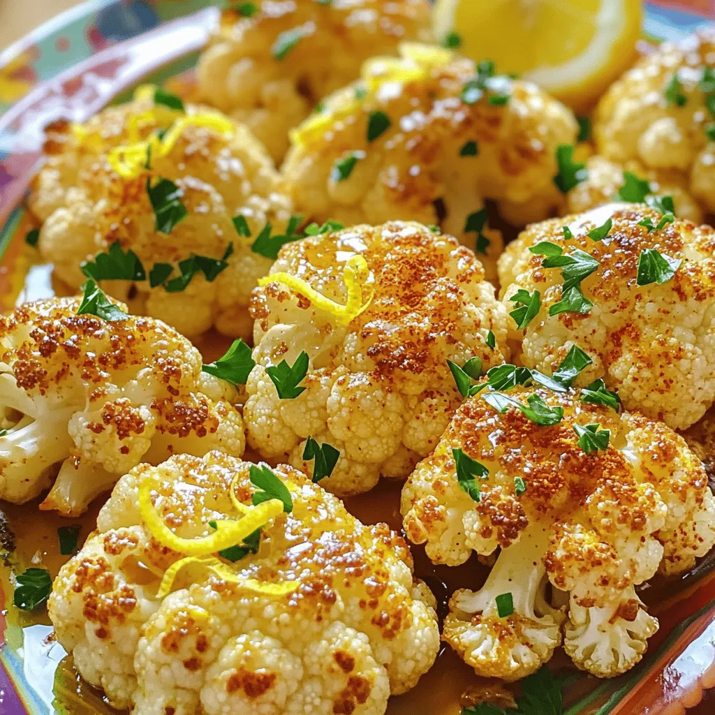 Lemon Garlic Roasted Cauliflower Einfache Zubereitung