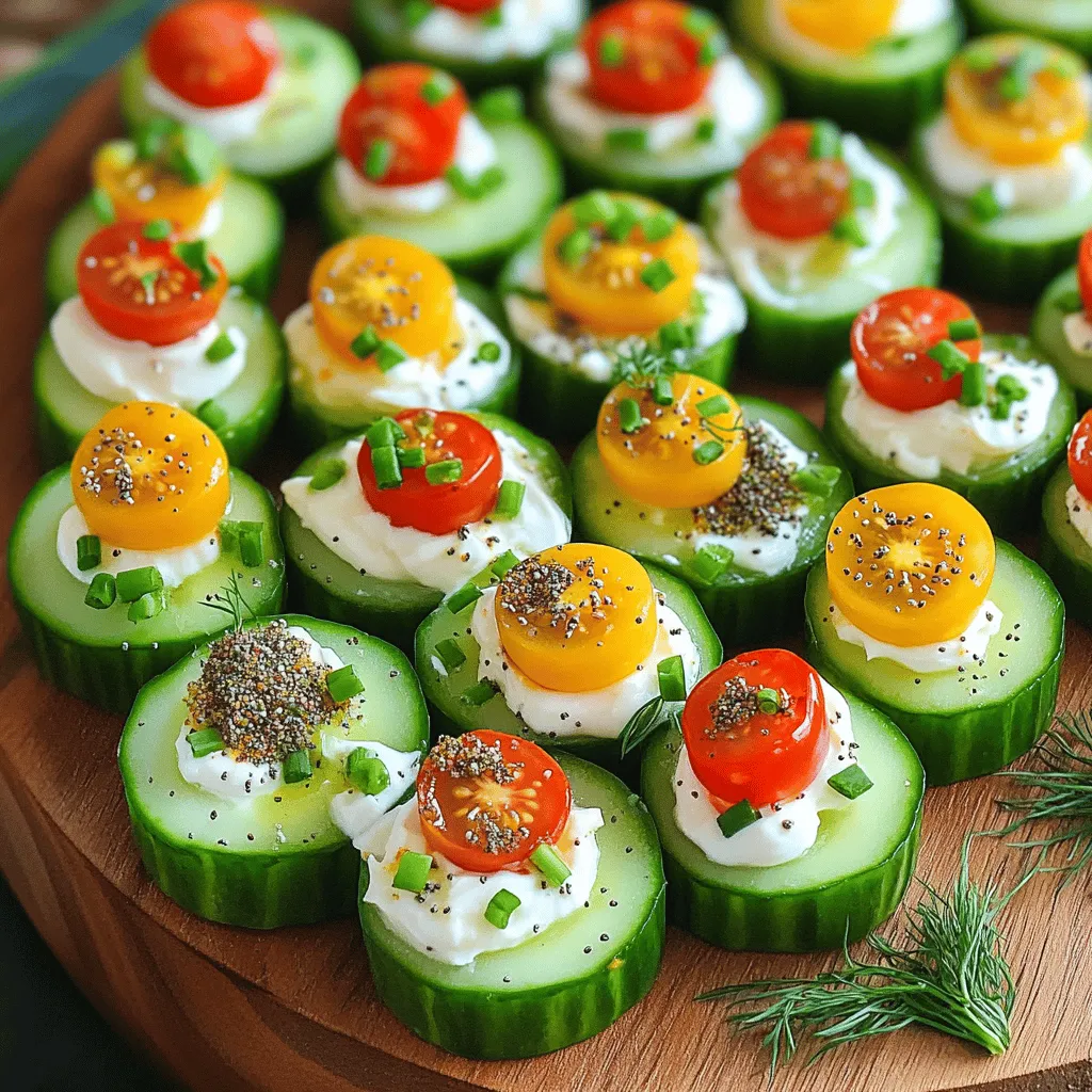 Alles Bagel Gurkenhäppchen frischer Genuss pur