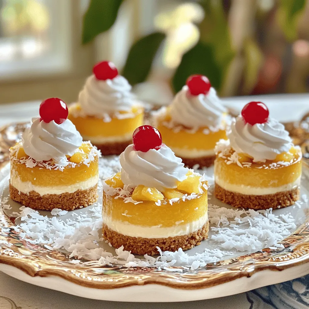 Leckere Mini Pineapple Upside-Down Cheesecakes