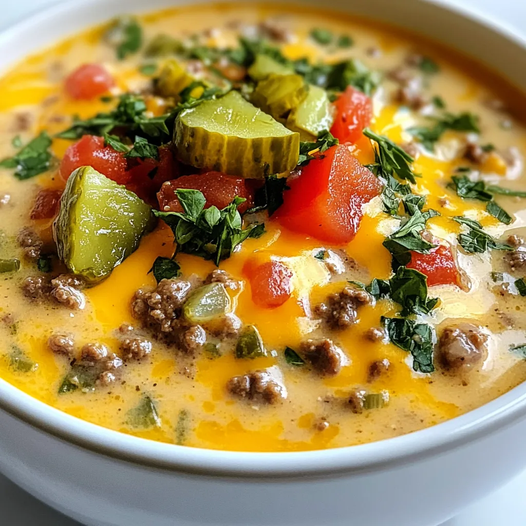 Keto Cheeseburger Soup Einfache und schmackhafte Mahlzeit