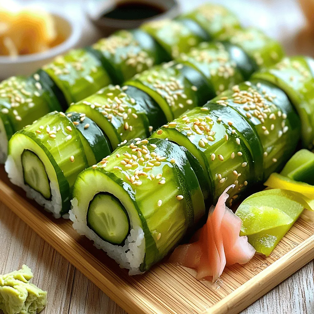 Gurken-Avocado-Sushi-Rollen Einfach und Lecker Zubereiten